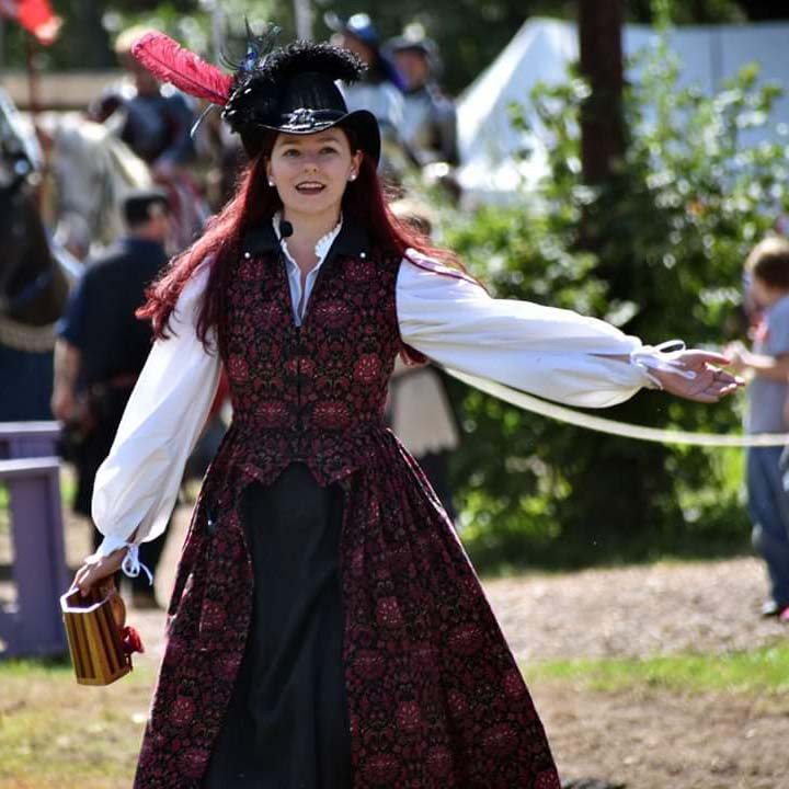 Lady Margaret introduces the Knights of the New Order at the Michigan Renaissance Festival.