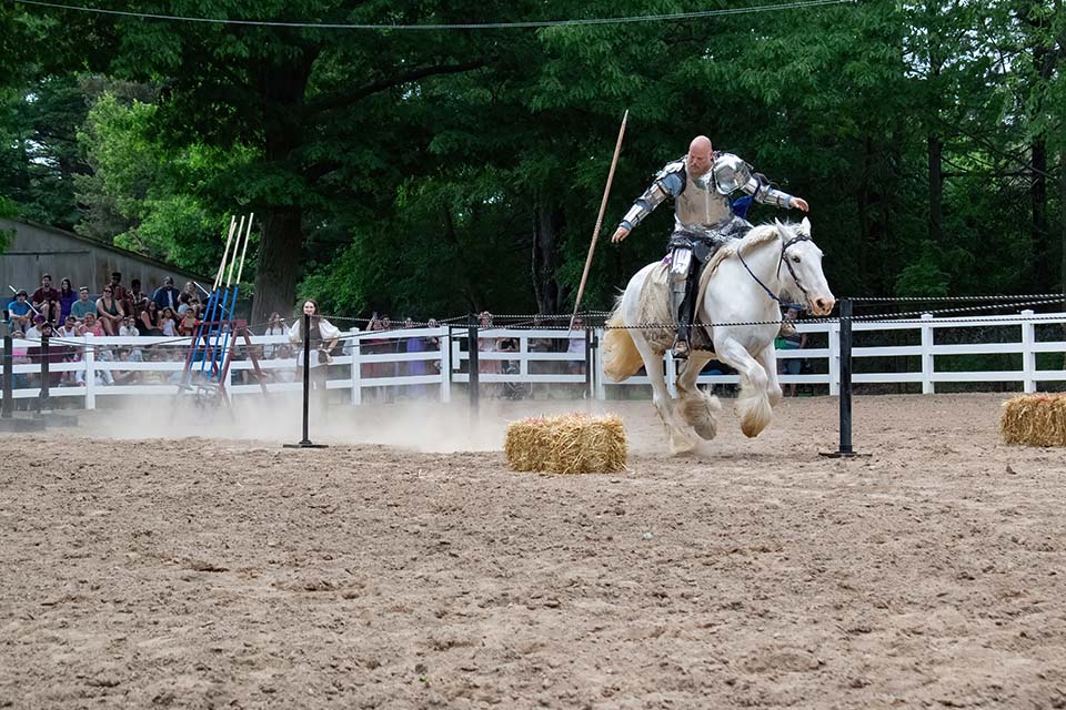 Sir Declan and Sir Brian joust at the Magical Realm Fantasy Faire in Charlotte Michigan